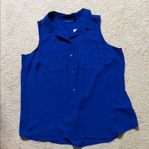 Apt 9 NWT size petite large no sleeve blouse royal blue